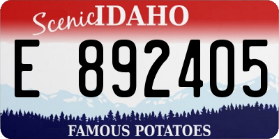 ID license plate E892405