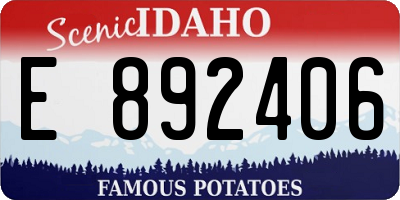 ID license plate E892406