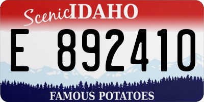 ID license plate E892410