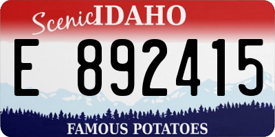 ID license plate E892415
