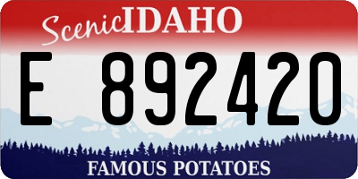 ID license plate E892420