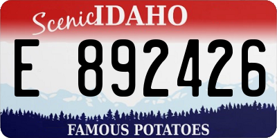 ID license plate E892426