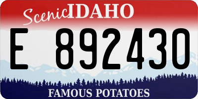 ID license plate E892430