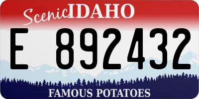 ID license plate E892432