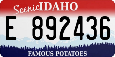 ID license plate E892436