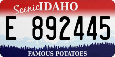 ID license plate E892445