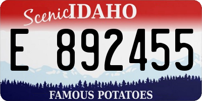 ID license plate E892455