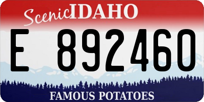 ID license plate E892460