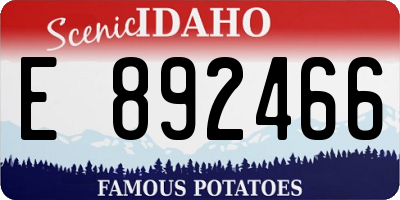 ID license plate E892466