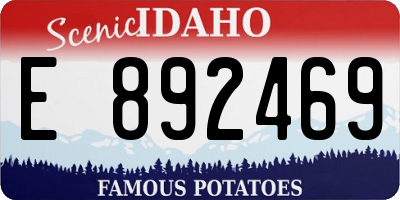 ID license plate E892469