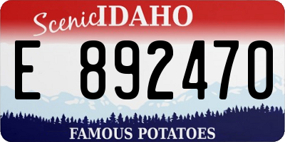 ID license plate E892470