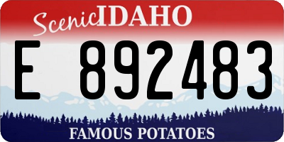 ID license plate E892483