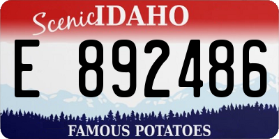 ID license plate E892486