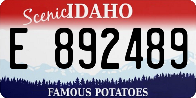ID license plate E892489