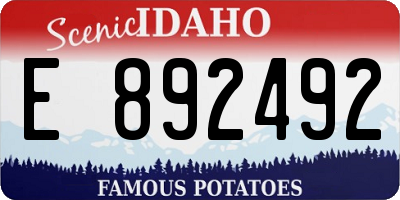 ID license plate E892492