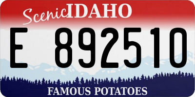 ID license plate E892510