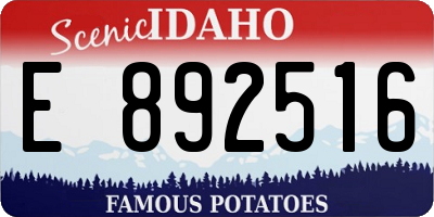 ID license plate E892516