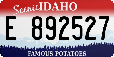 ID license plate E892527