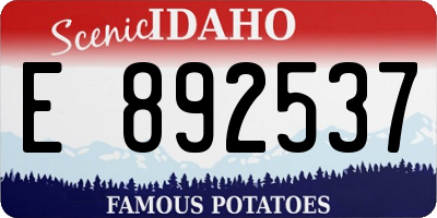 ID license plate E892537