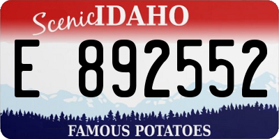 ID license plate E892552