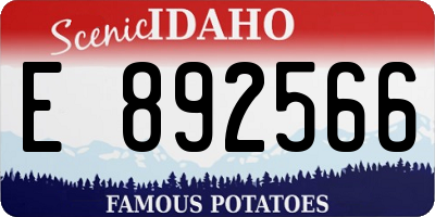 ID license plate E892566