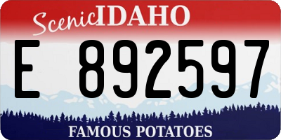 ID license plate E892597