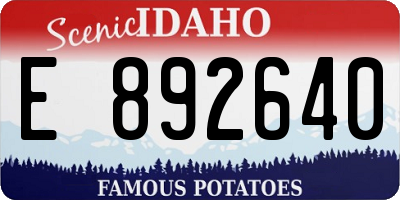 ID license plate E892640