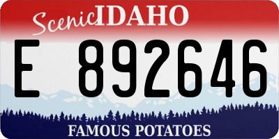ID license plate E892646