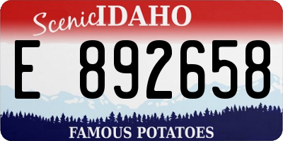 ID license plate E892658