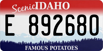 ID license plate E892680