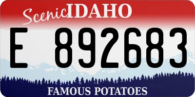 ID license plate E892683