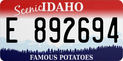 ID license plate E892694