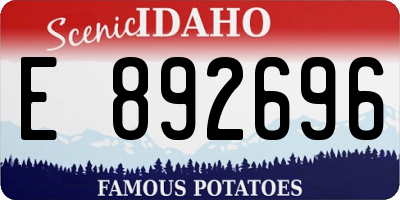 ID license plate E892696