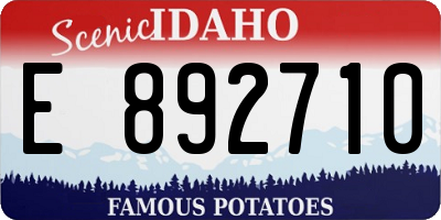 ID license plate E892710
