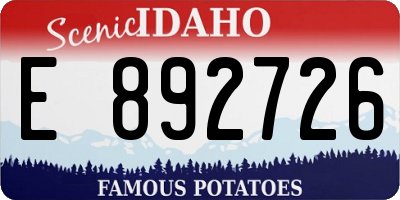 ID license plate E892726