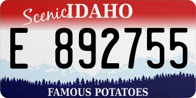 ID license plate E892755