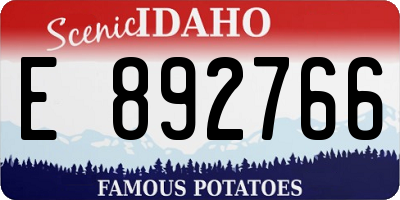 ID license plate E892766