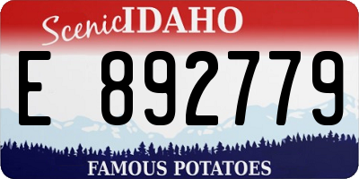 ID license plate E892779