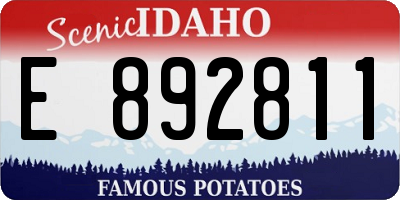 ID license plate E892811