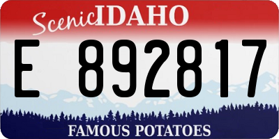 ID license plate E892817