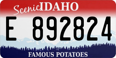 ID license plate E892824