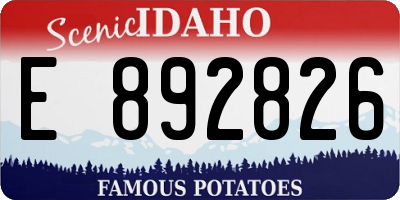ID license plate E892826
