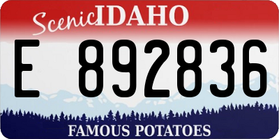 ID license plate E892836