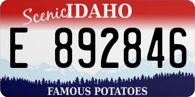 ID license plate E892846