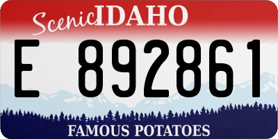ID license plate E892861