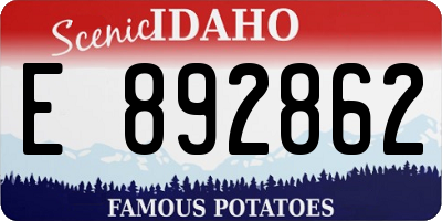 ID license plate E892862
