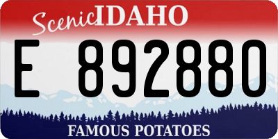 ID license plate E892880