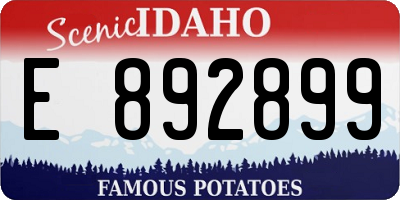 ID license plate E892899