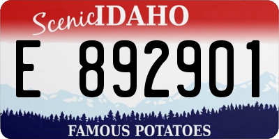 ID license plate E892901