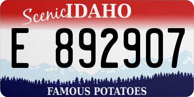 ID license plate E892907